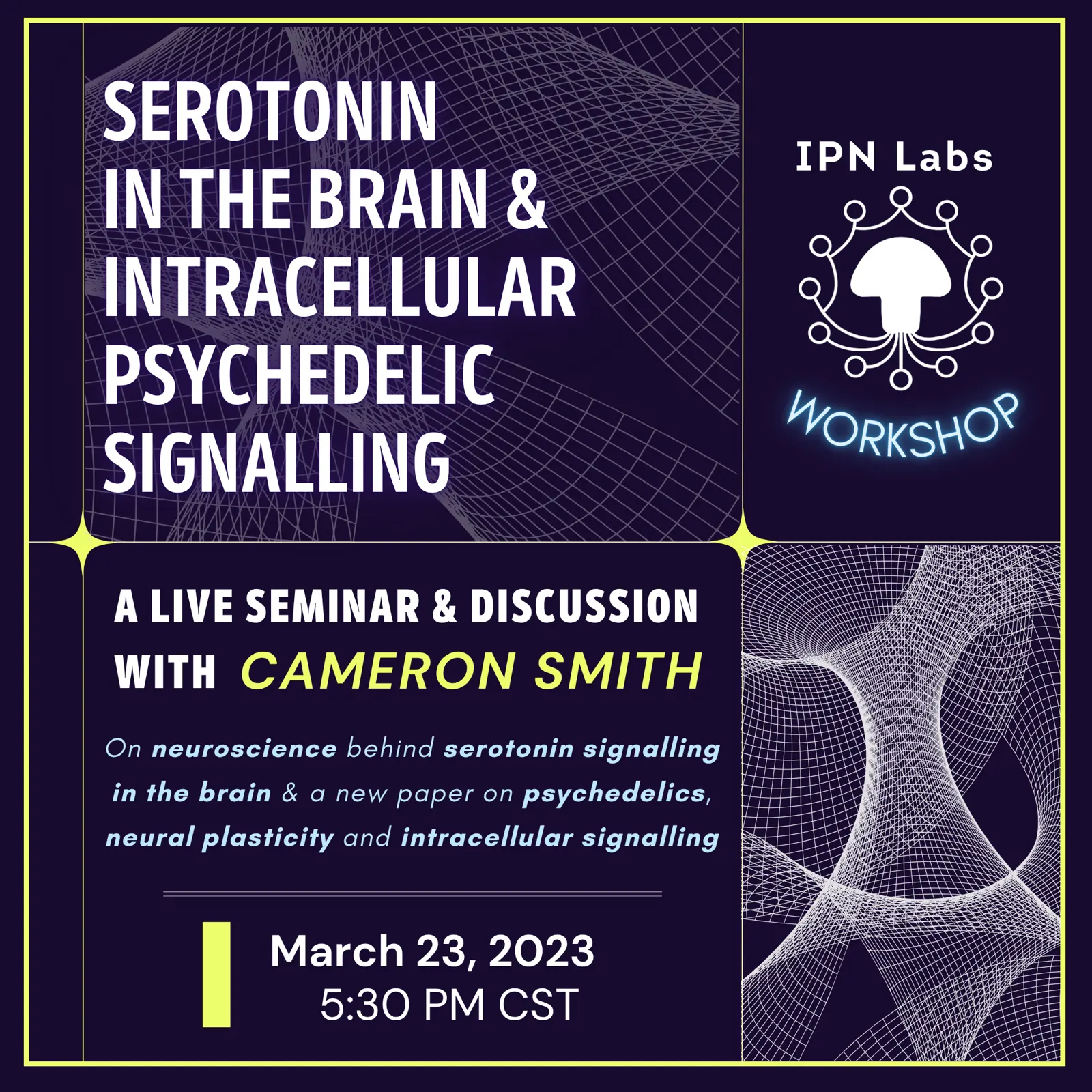 Cameron Smith – Serotonin in the Brain & Intracellular Psychedelic Signalling promo
