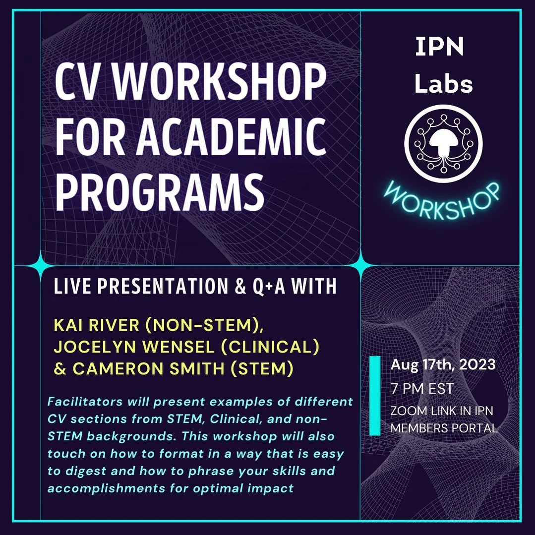 Kai River Blevins, Jocelyn Wensel and Cameron Smith – CV Workshop for Academic Programs promo